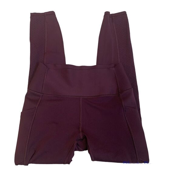 Gapfit sculpt compression maroon burgundy leggings Sz S - Picture 9 of 9